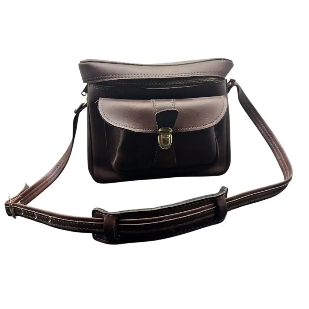 Sears Roebuck and Co Brown Leather Camera Bag T08-01 Korea